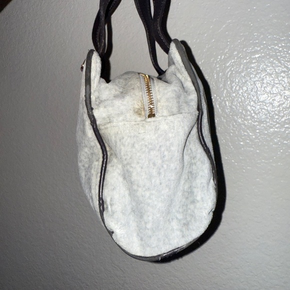 Juicy Couture Heart & Crown gray velour boxy tote satchel purse - Picture 2 of 7